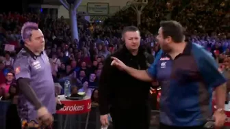 BOILING OVER! ???? | Peter Wright and Adrian Lewis CLASH at the Players Championship Finals