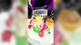 Fruits vs cake rolls ice cream challenge