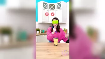 Funny TikTok challenge: Can you hit the glass with a straw? #shorts #123go #SMOL