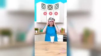 Funny TikTok challenge: Can you hit the glass with a straw? #shorts #123go #SMOL