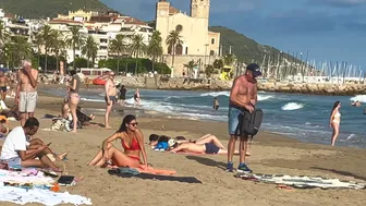 Barcelona beach walk/high summer beach SITGES