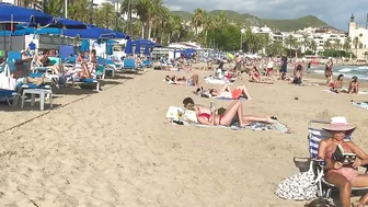 Barcelona beach walk/high summer beach SITGES