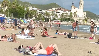 Barcelona beach walk/high summer beach SITGES