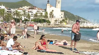 Barcelona beach walk/high summer beach SITGES