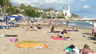 Barcelona beach walk/high summer beach SITGES