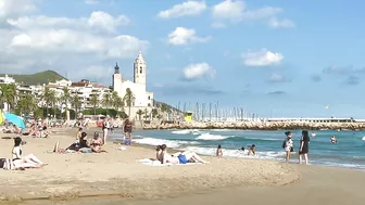 Barcelona beach walk/high summer beach SITGES