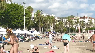 Barcelona beach walk/high summer beach SITGES