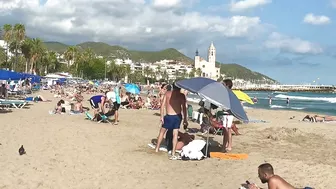 Barcelona beach walk/high summer beach SITGES