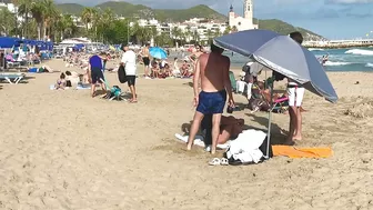 Barcelona beach walk/high summer beach SITGES