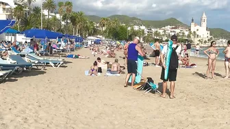 Barcelona beach walk/high summer beach SITGES