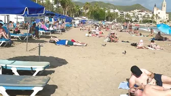 Barcelona beach walk/high summer beach SITGES