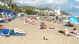 Barcelona beach walk/high summer beach SITGES