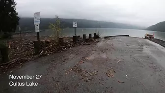 Cultus Lake Beaches Destroyed By Flood | 4K | Storm Havoc Leaves Massive Debris & Costly Cleanup