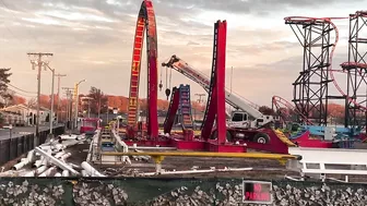 Triple Loop Construction Update At Indiana Beach Amusement Resort| November 27, 2021