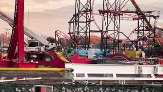 Triple Loop Construction Update At Indiana Beach Amusement Resort| November 27, 2021