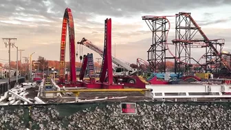 Triple Loop Construction Update At Indiana Beach Amusement Resort| November 27, 2021