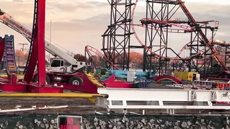 Triple Loop Construction Update At Indiana Beach Amusement Resort| November 27, 2021