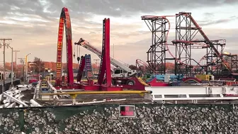 Triple Loop Construction Update At Indiana Beach Amusement Resort| November 27, 2021