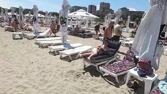 2021 Light Beach, Relaxation, Sea, Sun, 4K video, Bikini Beach, Romania Mamaia Beach.