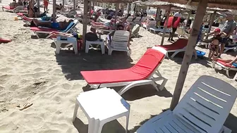 2021 Light Beach, Relaxation, Sea, Sun, 4K video, Bikini Beach, Romania Mamaia Beach.