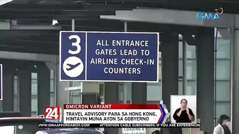 Travel advisory para sa Hong Kong, hintayin muna ayon sa gobyerno | 24 Oras Weekend