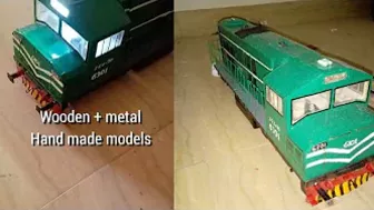 locomotive models wooden plus metal.