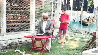 Water balloon On Head shot Funny Prank | WITH GRANDPA | New Funny Laughing Video !