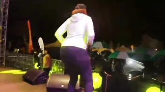 Heavily Pregnant Karen nyamu twerks at Luo festival