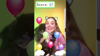 Balloons challenge || Funny Game With Dog by 123GO! SCHOOL  #SHORTS