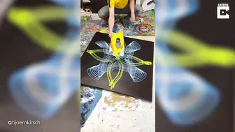 Mesmerizing Geometric Art, Swinging Pendulum Spin Painting | Geometric Art Compilation