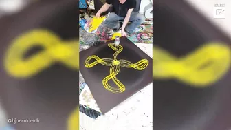 Mesmerizing Geometric Art, Swinging Pendulum Spin Painting | Geometric Art Compilation