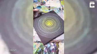 Mesmerizing Geometric Art, Swinging Pendulum Spin Painting | Geometric Art Compilation