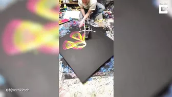 Mesmerizing Geometric Art, Swinging Pendulum Spin Painting | Geometric Art Compilation