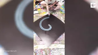 Mesmerizing Geometric Art, Swinging Pendulum Spin Painting | Geometric Art Compilation