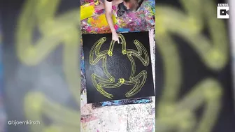 Mesmerizing Geometric Art, Swinging Pendulum Spin Painting | Geometric Art Compilation