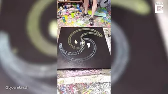 Mesmerizing Geometric Art, Swinging Pendulum Spin Painting | Geometric Art Compilation