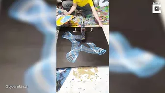 Mesmerizing Geometric Art, Swinging Pendulum Spin Painting | Geometric Art Compilation