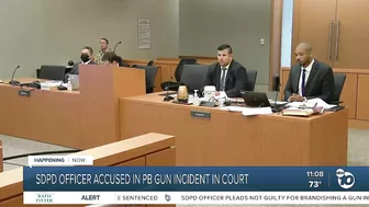 SDPD officer accused of brandishing gun in Pacific Beach appears in court