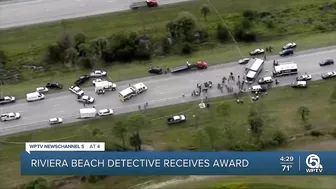 Riviera Beach police officer receives valor and heroism award