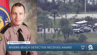 Riviera Beach police officer receives valor and heroism award