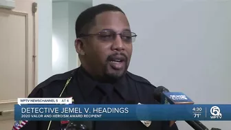 Riviera Beach police officer receives valor and heroism award