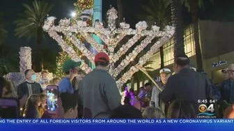 Miami Beach Celebrates Start Of Hanukkah By Lighting Sea Shell Menorah