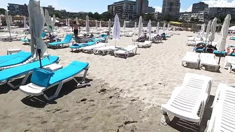 2021 Plaja Pinacolada Beach., Relaxation, Sea, Sun, 4K video, Bikini Beach, Romania Mamaia Beach.