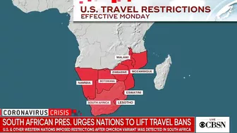 President of South Africa Cyril Ramaphosa urges Western nations to lift travel bans