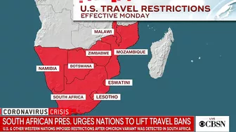 President of South Africa Cyril Ramaphosa urges Western nations to lift travel bans