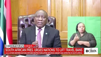 President of South Africa Cyril Ramaphosa urges Western nations to lift travel bans