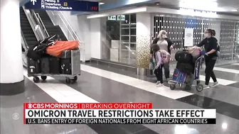 U.S. bans travel from several southern African countries due to new COVID variant Omicron