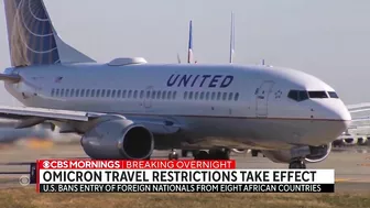 U.S. bans travel from several southern African countries due to new COVID variant Omicron