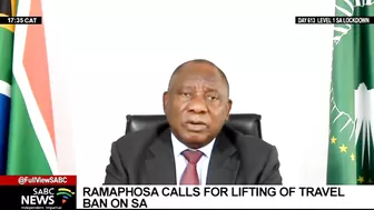 President Ramaphosa calls for lifting of travel bans on SA, DIRCO laments treatment levelled at SA