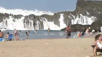 Massive Wave at Playa Puerto Nuevo in Vega Baja, Puerto Rico